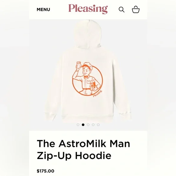 NWT Pleasing The AstroMilk Man Zip-Up Hoodie XL - Picture 3 of 13